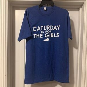 Tultex Blue Short Sleeve Tee Casual Graphic